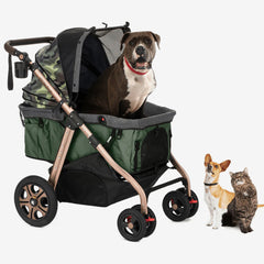 Coche para Mascotas hpz pet rover titan hd premium super-size stroller suv for small/medium/large/x-large dogs, cats and pets (Green camo)
