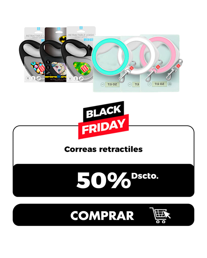Correas retráctiles con 50% Dscto.