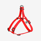 Arnés para Perro Rojo Waterproof Waudog con plaquita Smart ID