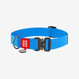 Collar para Perro Azul Waterproof Waudog con plaquita Smart ID