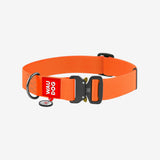Collar para Perro Naranja Waterproof Waudog con plaquita Smart ID