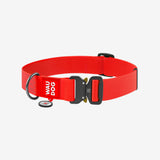 Collar para Perro Rojo Waterproof Waudog con plaquita Smart ID