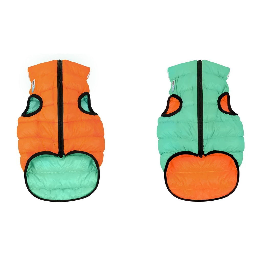 Airy Vest Lumi BRILLA EN LA OSCURIDAD - Casaca Reversible Naranja / Verde Claro - Pet Brands