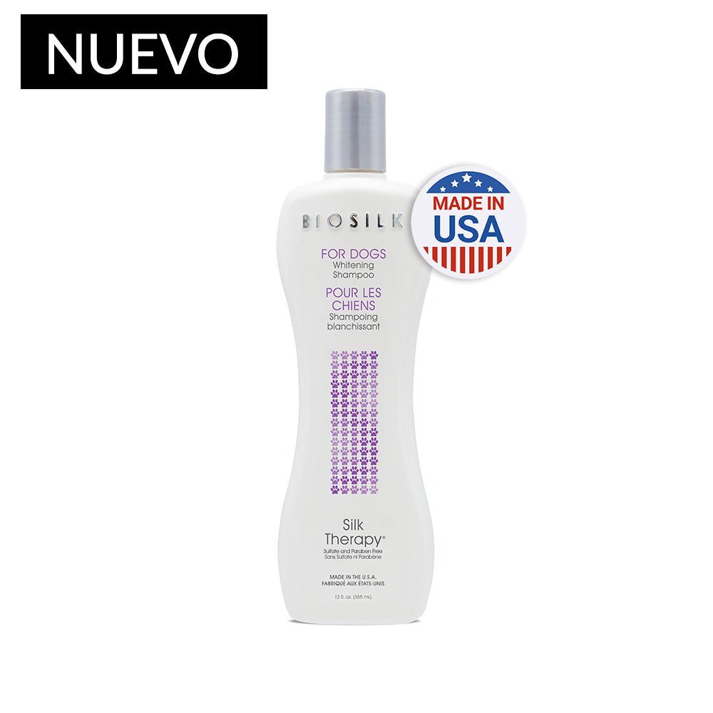 Biosilk Shampoo Blanqueador Para Perros - Silk Therapy Whitening 355 ml. - Pet Brands