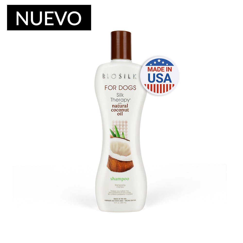 Biosilk Shampoo Hidratante Para Perros Con Aceite De Coco Organico - Silk Therapy With Organic Coconut Oil 355ml - Pet Brands