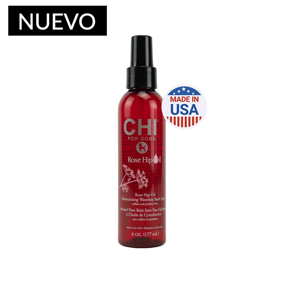 Chi spray de baño sin agua para perros - rose hip oil waterless bath spray 177ml - Pet Brands
