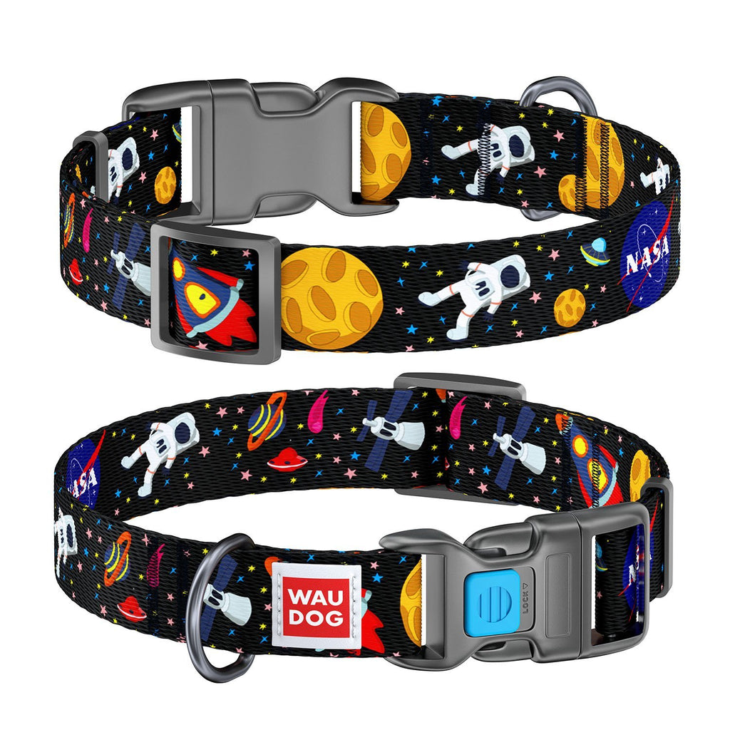 Collar NASA Nylon con pasaporte QR con hebilla-fastex - Pet Brands