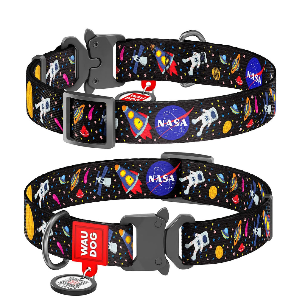 Collar NASA Nylon con pasaporte QR con hebilla-fastex de metal - Pet Brands