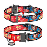 Waudog Collar DC Comics Superman Superhero Hebilla de Metal