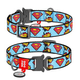Waudog Collar DC Comics Superman Hebilla de Metal