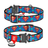 Waudog Collar DC Comics Superman Logo Hebilla de Metal