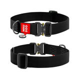 Waudog Collar Waterproof Impermeable negro Hebilla de Metal