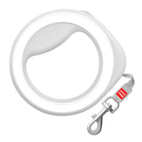Waudog Correa Retráctil Anillo Blanca