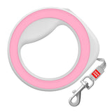 Waudog Correa Retráctil Anillo Rosado Claro