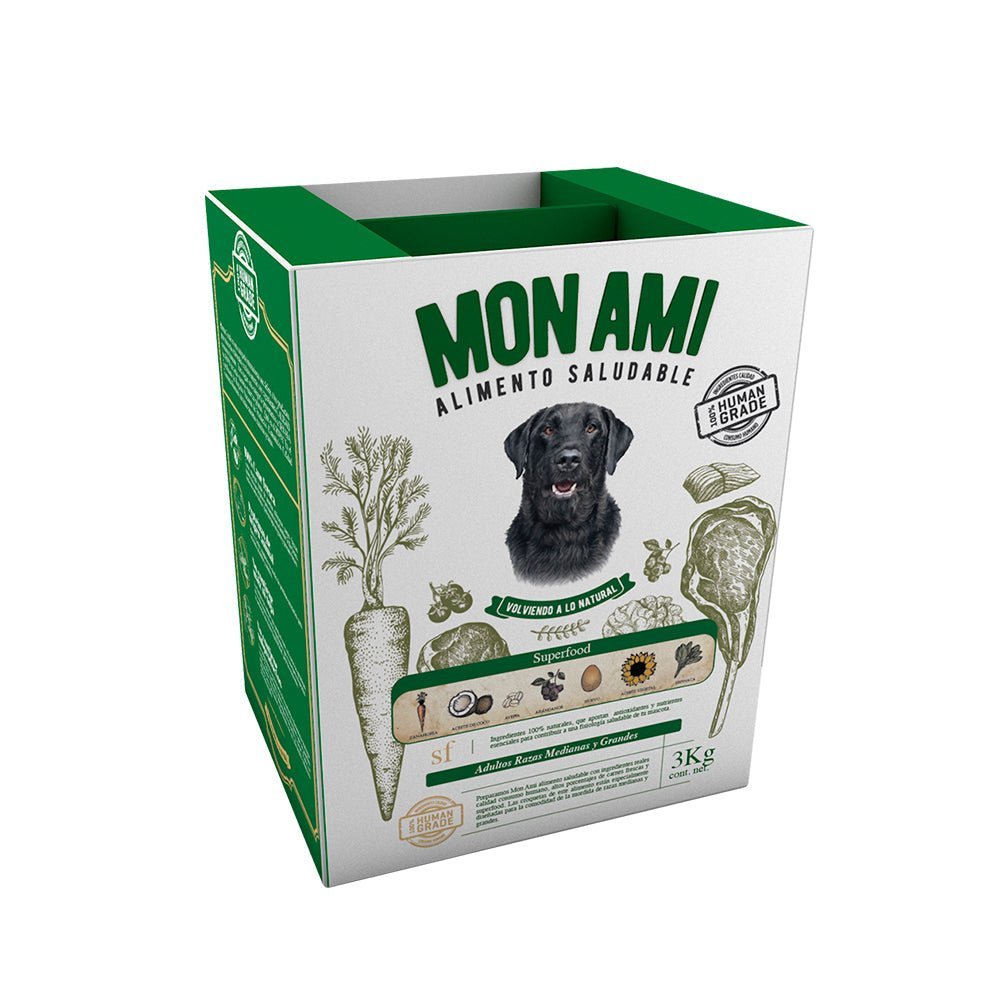Mon Ami 3 kg. razas medianas y grandes alimento - Pet Brands