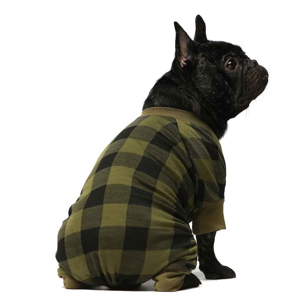 Pijama Buffalo Plaid Negro / Verde - Pet Brands
