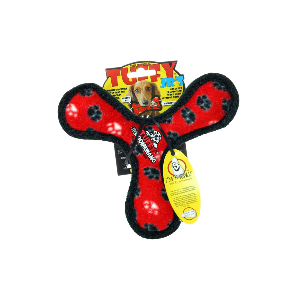 Tuffy Jr Boomerang Red Paw juguete para perro - Pet Brands