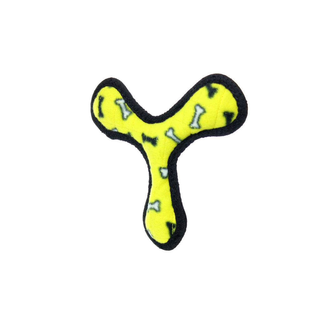 Tuffy Jr Boomerang Yellow Bone juguete para perro - Pet Brands