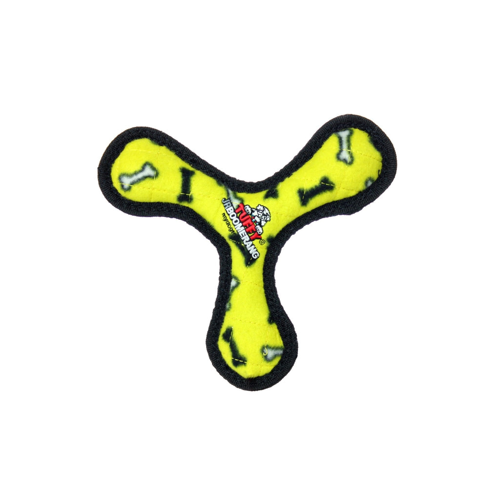 Tuffy Jr Boomerang Yellow Bone juguete para perro - Pet Brands