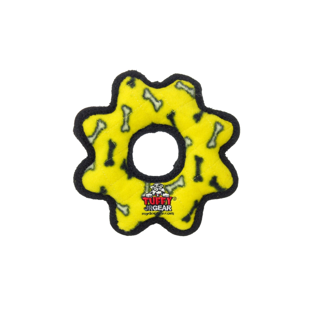Tuffy Jr Gear Ring Yellow Bone juguete para perro - Pet Brands