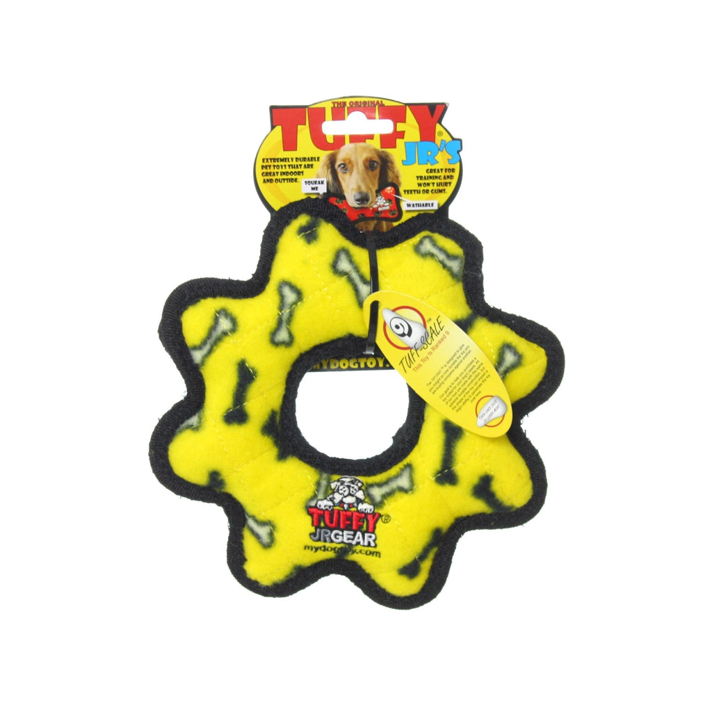 Tuffy Jr Gear Ring Yellow Bone juguete para perro - Pet Brands