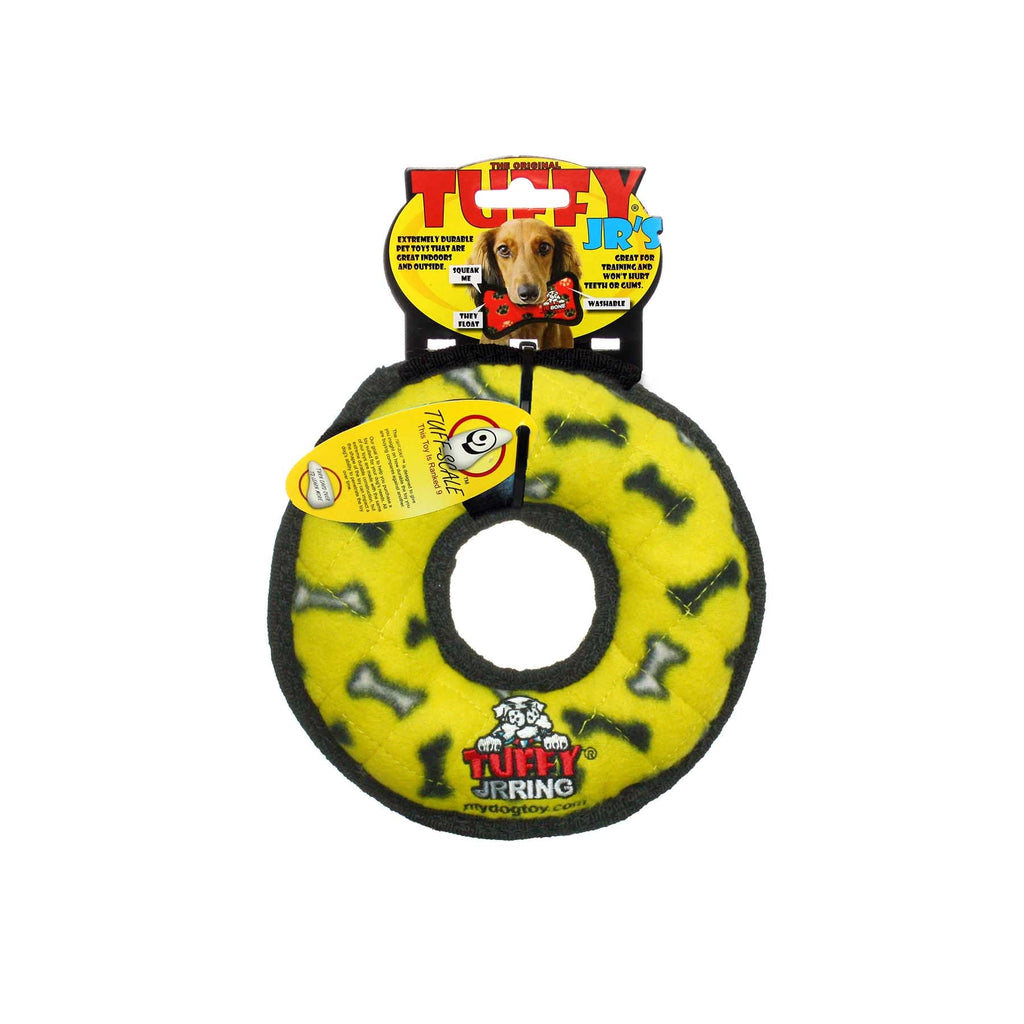 Tuffy Jr Ring Yellow Bone juguete para perro - Pet Brands