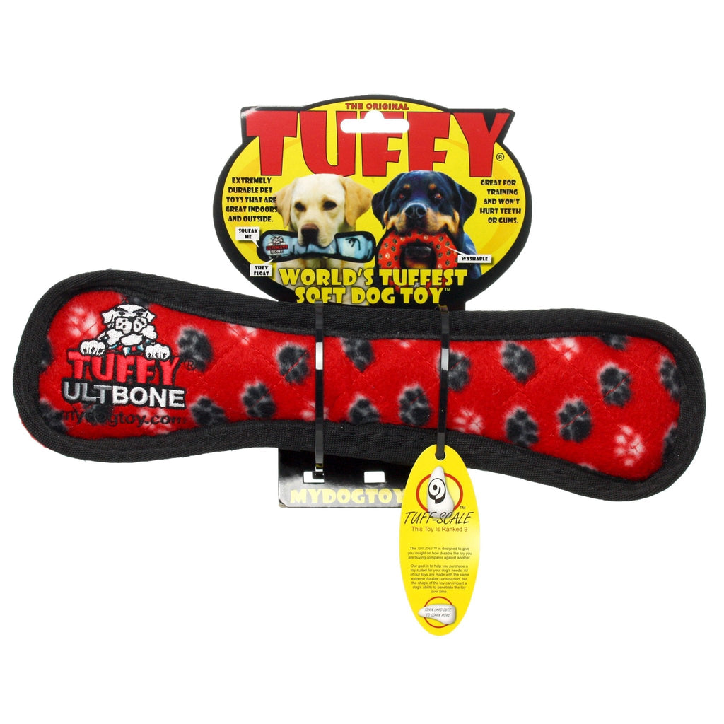 Tuffy Ultimate Bone Red Paw juguete para perro - Pet Brands