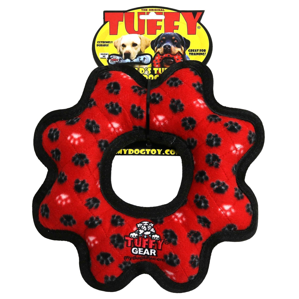 Tuffy Ultimate Gear Ring Red Paw juguete para perro - Pet Brands