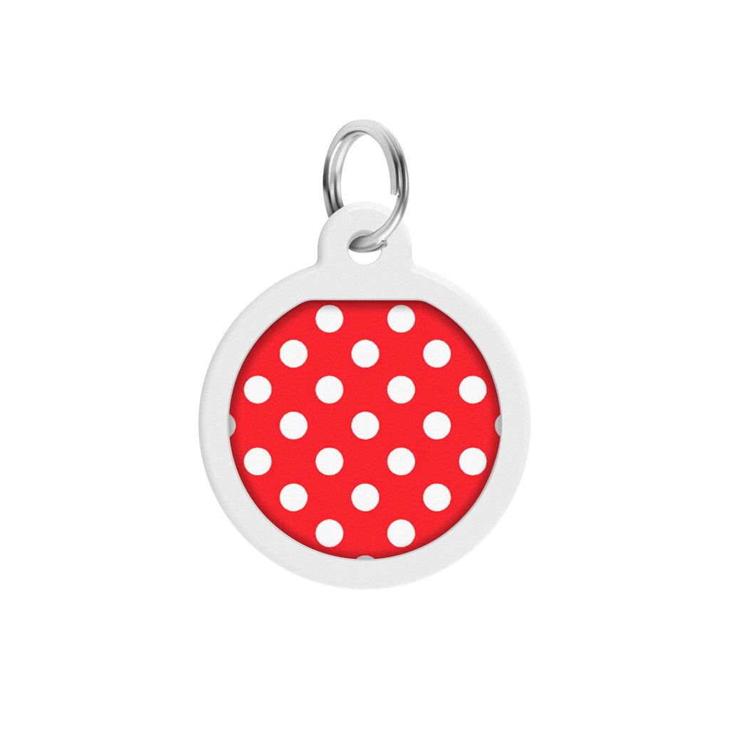 Waudog Placa de identificación Smart ID con diseño Polka Dots – Con registro Online - Pet Brands